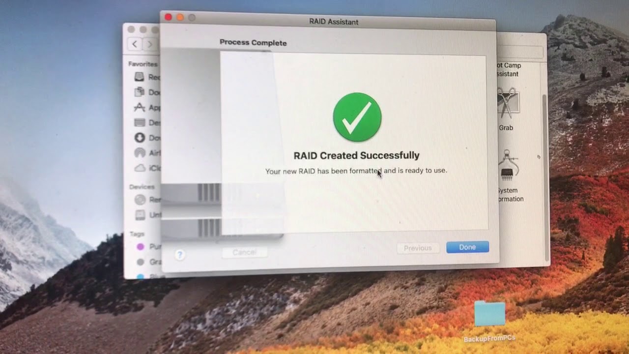 need disk utility to create a jbod raid for mac mini